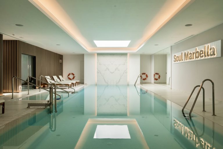 Indoor heated pool at Soul Marbella, Marbella East